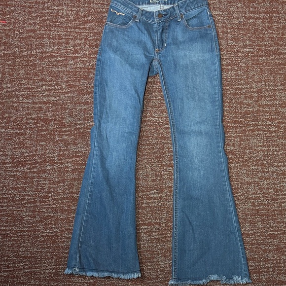 Kimes Ranch Lola boot cut frayed hem bootcut flare denim 00/30